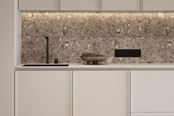 kitchen splash back terrazzo